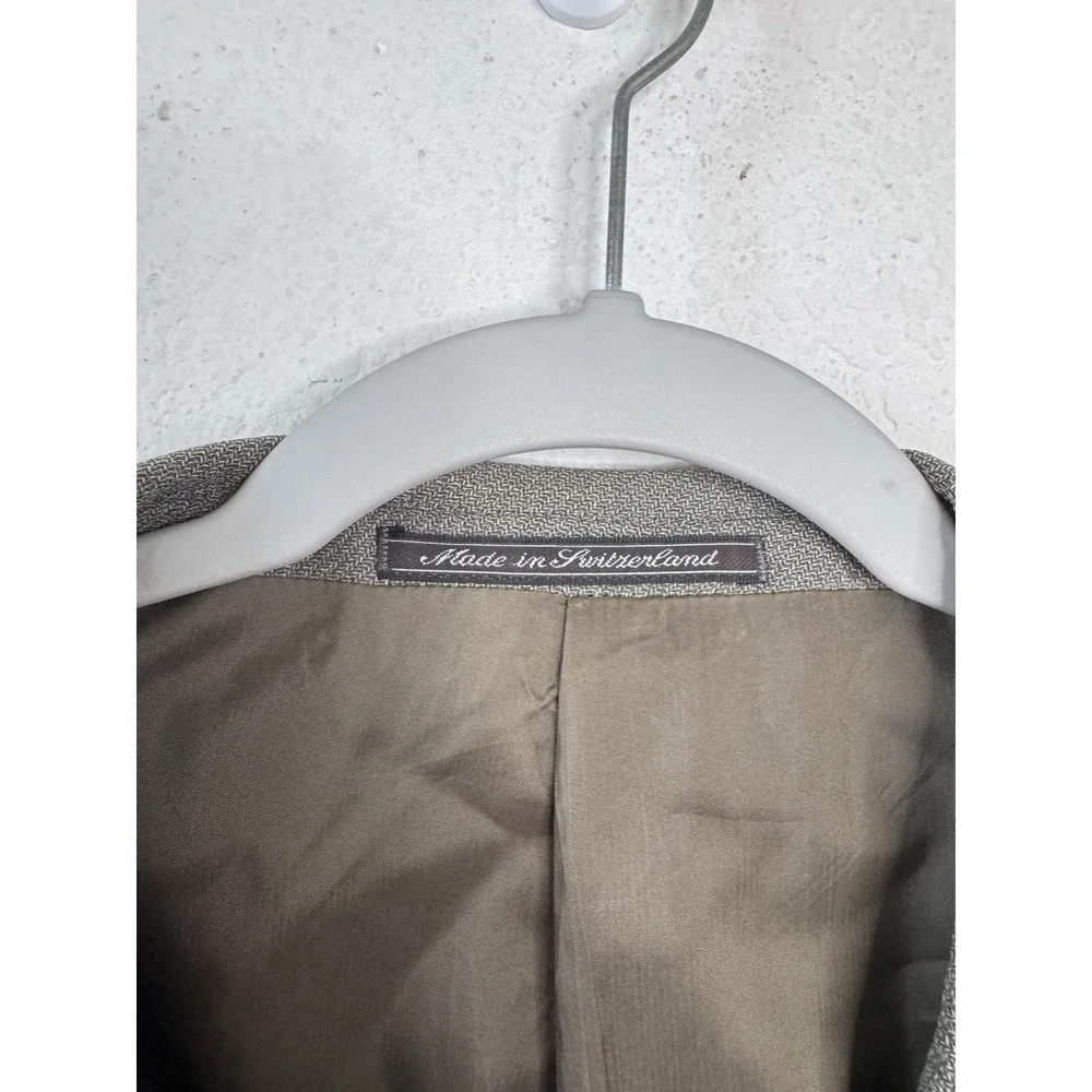 Ermenegildo Zegna 100% Wool Blazer Men's 44R Green Made‎ in Switzerland Luxury